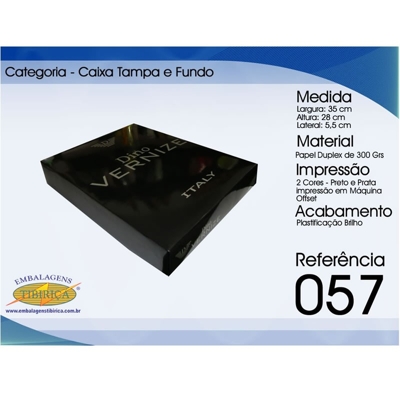 Caixa tampa e fundo personalizada